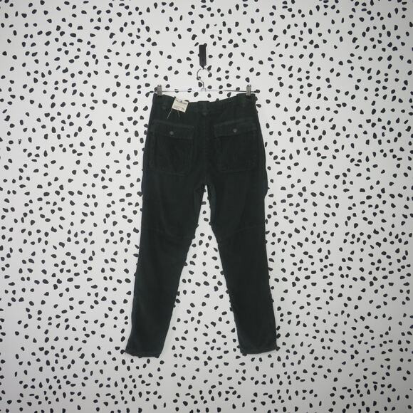 Free People Green London Calling Slouchy Cord Pants - Picture 6 of 14